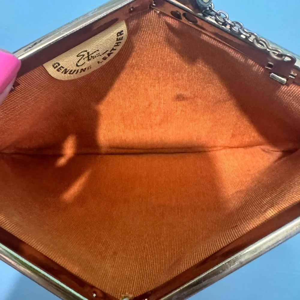 Vintage Etra Elegant Leather Clutch Bag